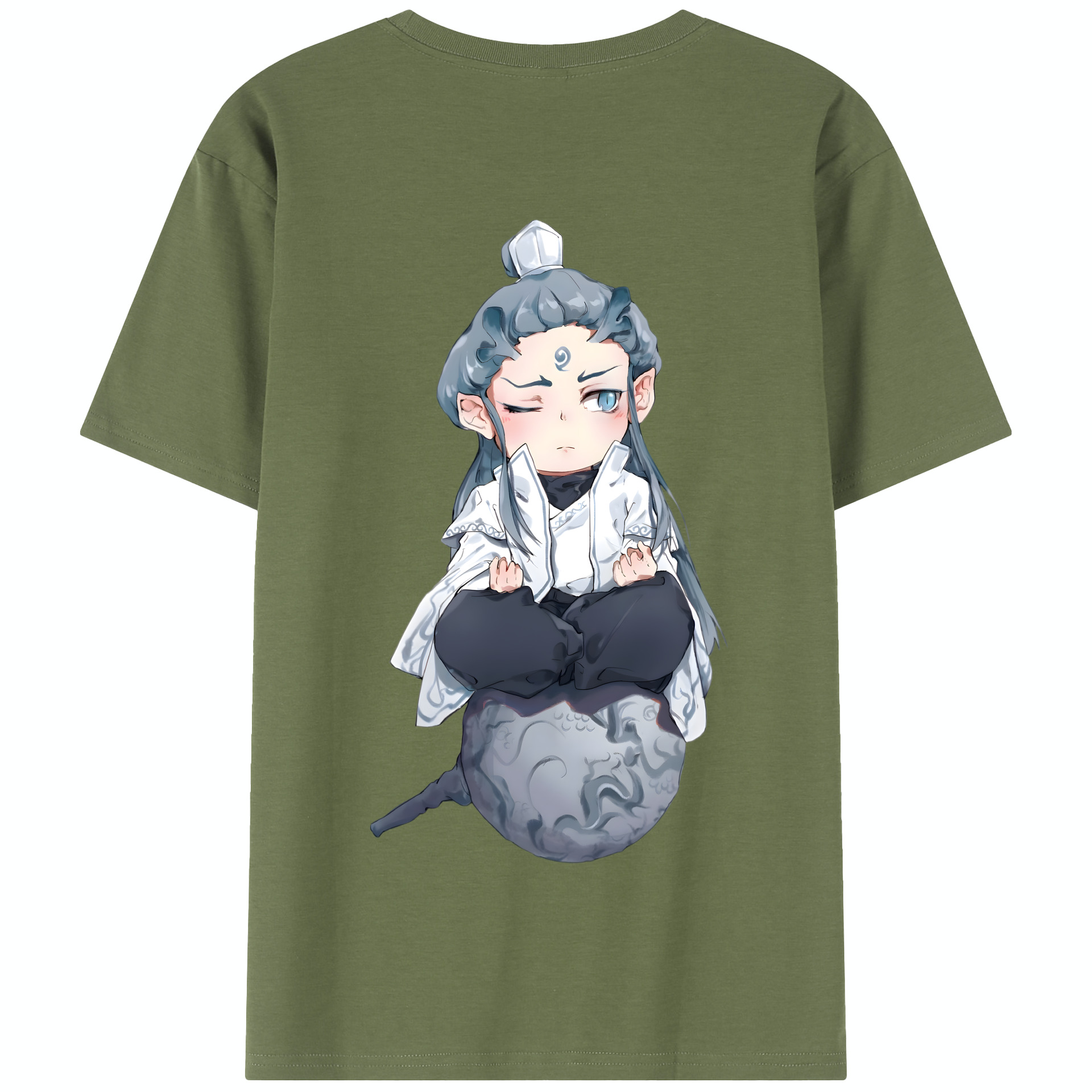 （画像用） Ne Zha 2 ナタ 魔童の大暴れ 綿100％半袖Tシャツ（背面プリント）